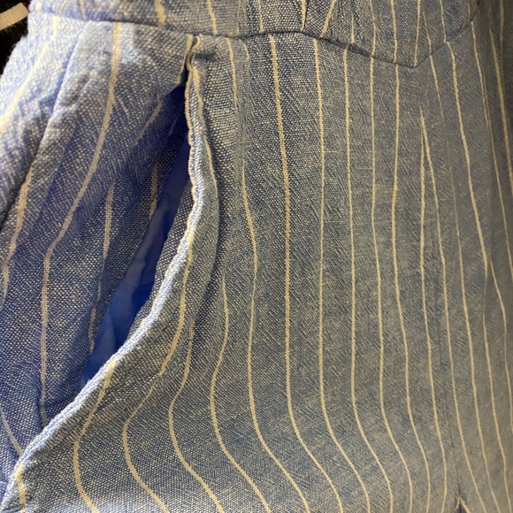 Blue and White Stripe Jumpsuit - Picture 3 of 6